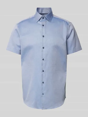 Christian Berg Men Regular Fit Business-Hemd mit 1/2-Arm in Jeansblau