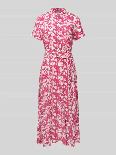 Christian Berg Woman Selection Hemdblusenkleid aus Viskose mit Bindegürtel in Pink