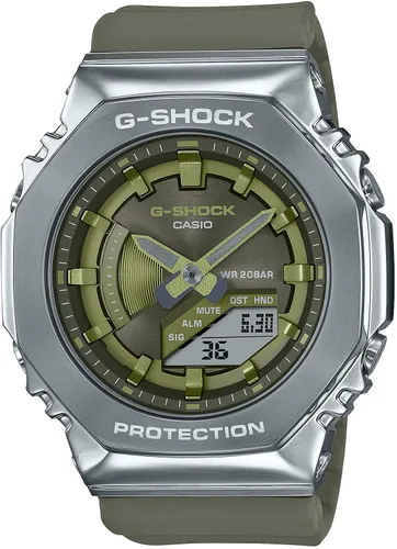 Chronograph CASIO G-SHOCK "GM-S2100-3AER" Armbanduhren grün Damen Quarzuhren
