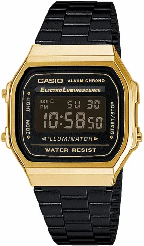 Chronograph CASIO VINTAGE "A168WEGB-1BEF" Armbanduhren schwarz Damen Quarzuhren