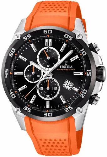 Chronograph FESTINA "F20330/4" Armbanduhren orange Herren Quarzuhren