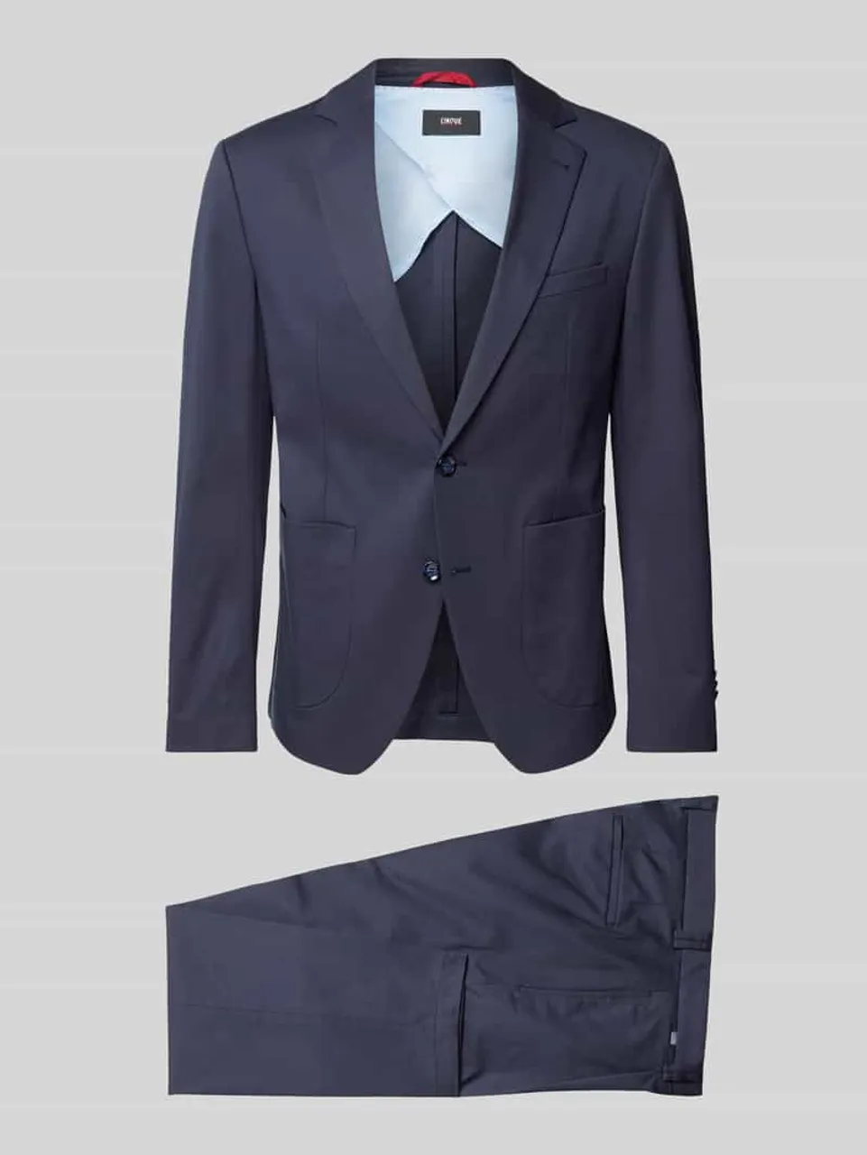 Cinque Anzug mit aufgesetzten Eingrifftaschen Modell 'Tinto' in Hellblau