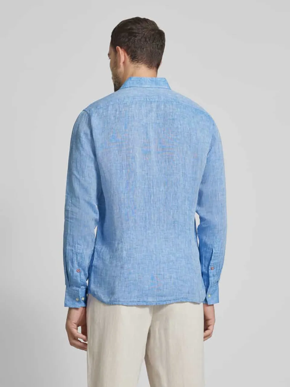 Cinque Regular Fit Freizeithemd aus Leinen Modell 'Steven' in Blau