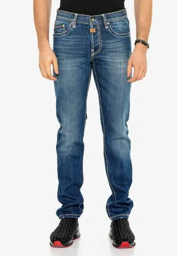 Cipo & Baxx Slim-fit-Jeans mit Kontrastnähten