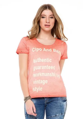 Cipo & Baxx T-Shirt im Vintage-Look