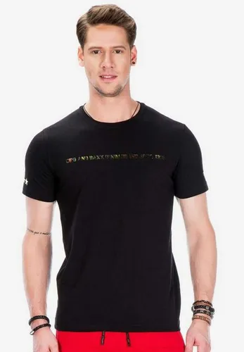 Cipo & Baxx T-Shirt mit Logo Hologramm Aufdruck