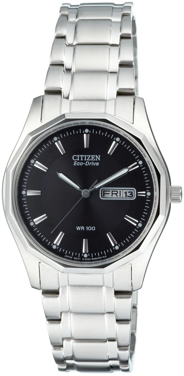 Citizen Herren Analog Quarz Uhr mit Edelstahl Armband