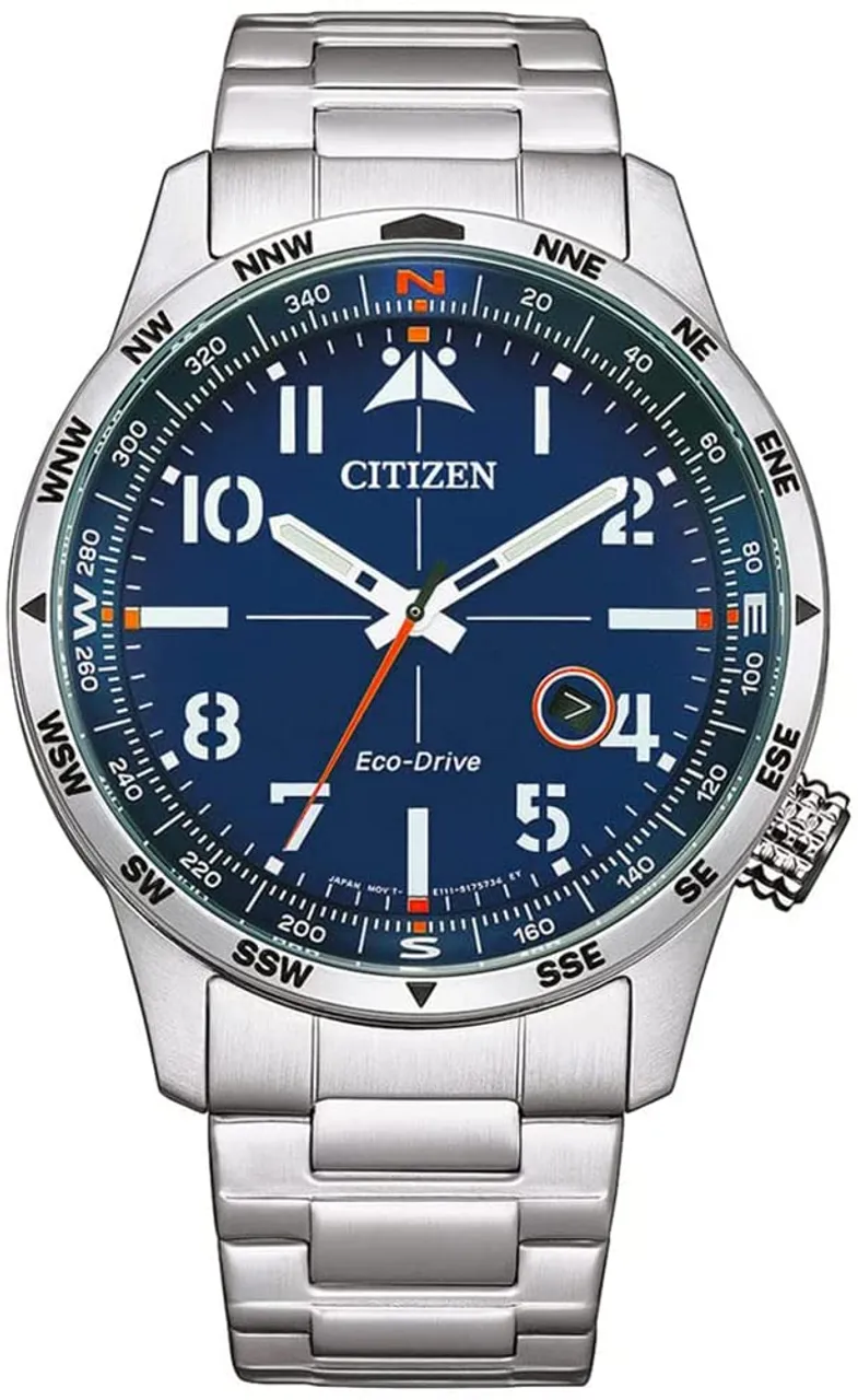 Citizen Herren Analog Quarz Uhr mit Edelstahl Armband