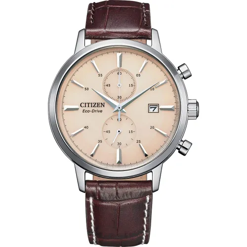 CITIZEN Herren Analog Quarz Uhr mit Leder Armband CA7061-26X