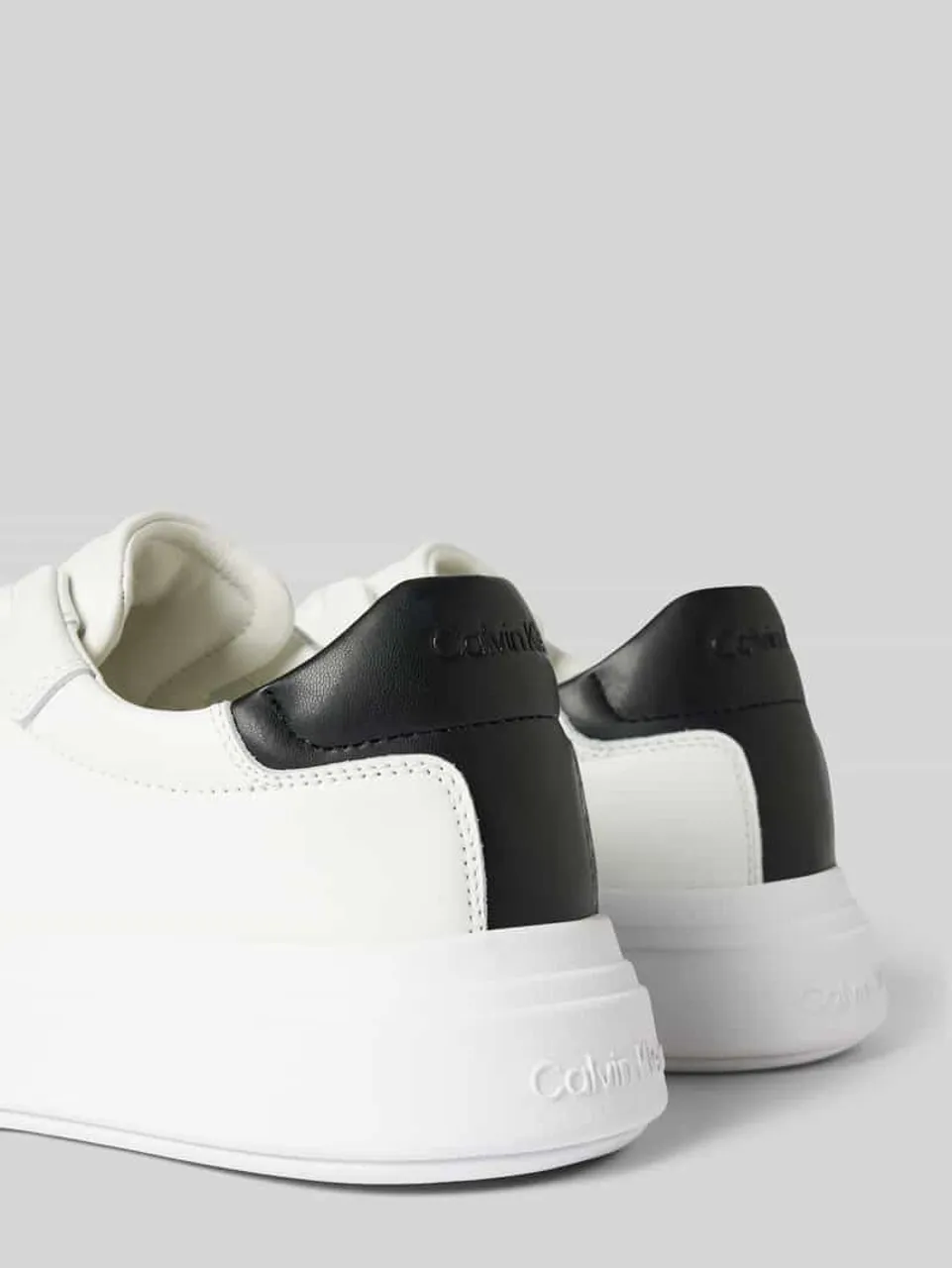 CK Calvin Klein Sneaker mit Schnürung in unifarbenem Design in Weiss