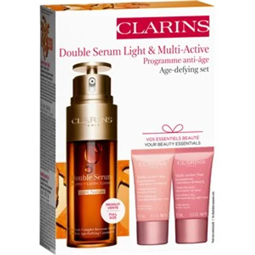 CLARINS Seren Double Serum Light Texture & Multi-Active Set Anti-Aging Gesichtsserum Damen