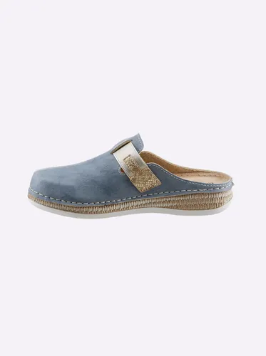 Clog FISCHER Gr. 36, blau (jeansblau) Damen Schuhe Hausschuh Pantoffeln Clogs