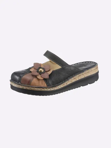 Clog GEMINI Gr. 38, braun (schwarz, braun) Damen Schuhe Clog Clogs Sabots