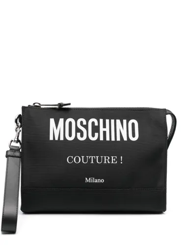 Clutch mit Moschino Couture-Print
