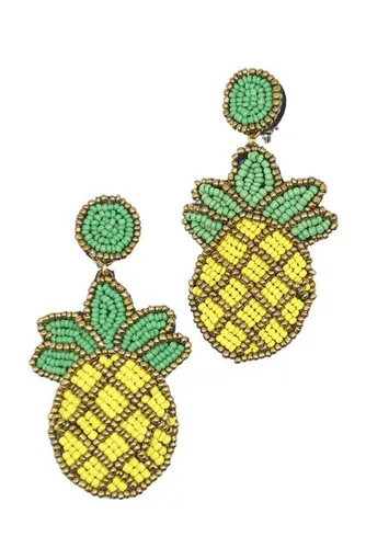 COLLEZIONE ALESSANDRO Paar Ohrclips Ananas