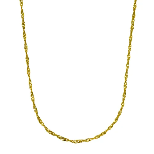 Collierkettchen FASCINATION BY ELLEN K. "Gold 333 Singapurkette 45cm" Halsketten Gr. 45cm, Gold, Länge: 45 cm Breite: 1.0 mm, gelb (gelb> <gelb) Damen...