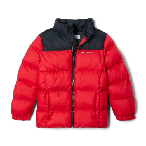 Columbia Puffect™ Jacket Kids Kinder Winterjacke schwarz / rot