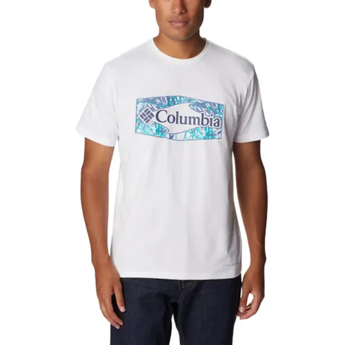 Columbia Sun Trek graphic Tee Men Herren T-Shirt weiß
