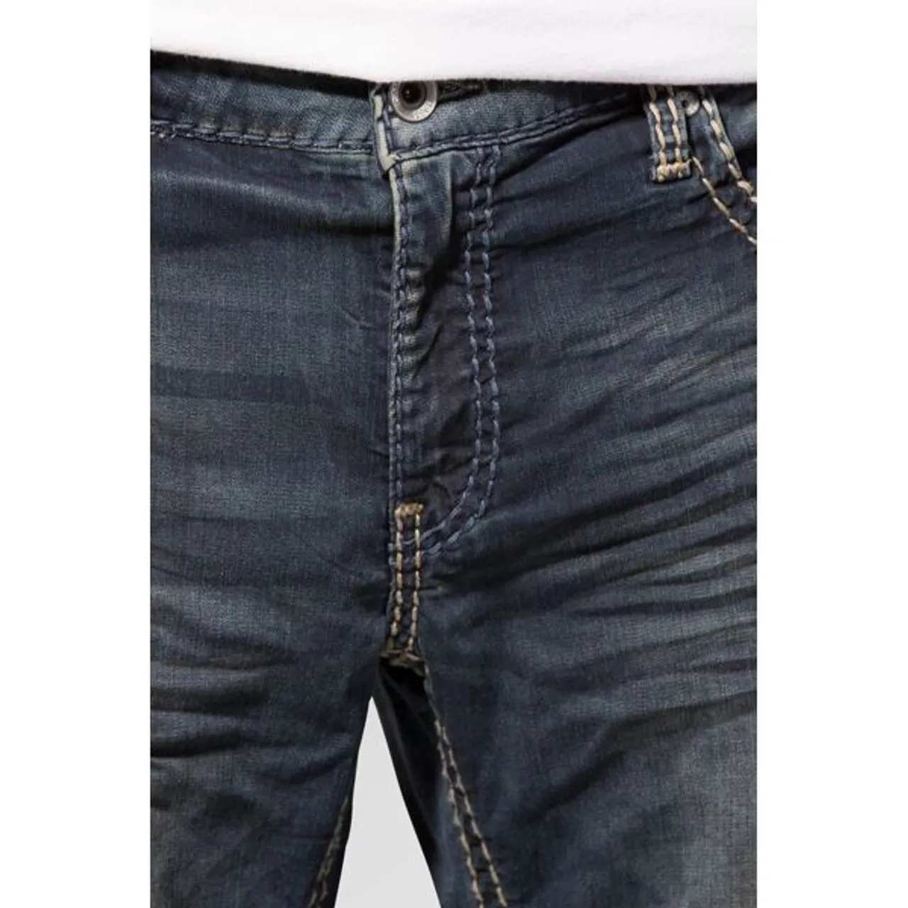 Comfort-fit-Jeans CAMP DAVID "CO:NO" Gr. 32, Länge 36, blau Herren Jeans Comfort Fit