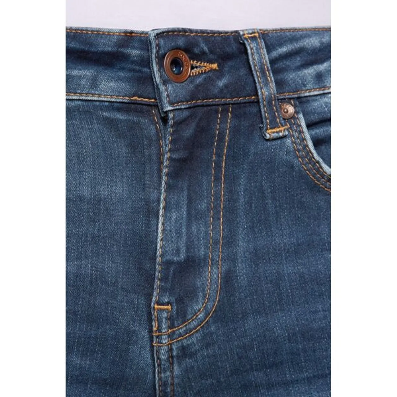 Comfort-fit-Jeans SOCCX Gr. 34, Länge 34, blau Damen Jeans