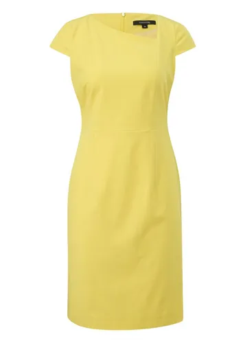 Comma Minikleid Kleid mit asymmetrischem Ausschnitt Teilungsnaht