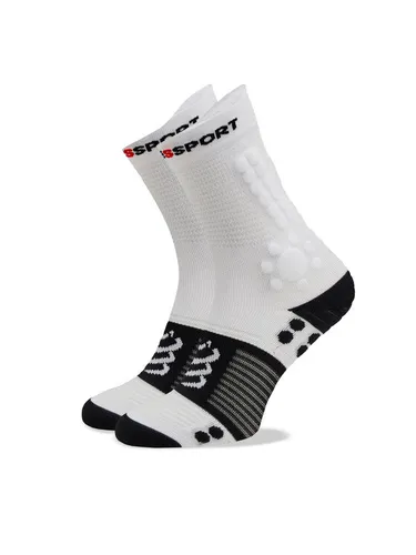 Compressport Hohe Unisex-Socken Pro Racing V4.0 Trail XU00048B Weiß