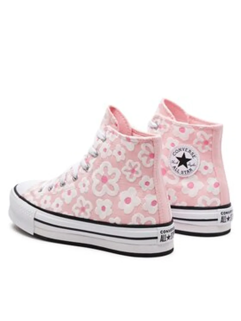 Converse Sneakers aus Stoff Chuck Taylor All Star Lift Platform Flower Embroidery A06324C Rosa