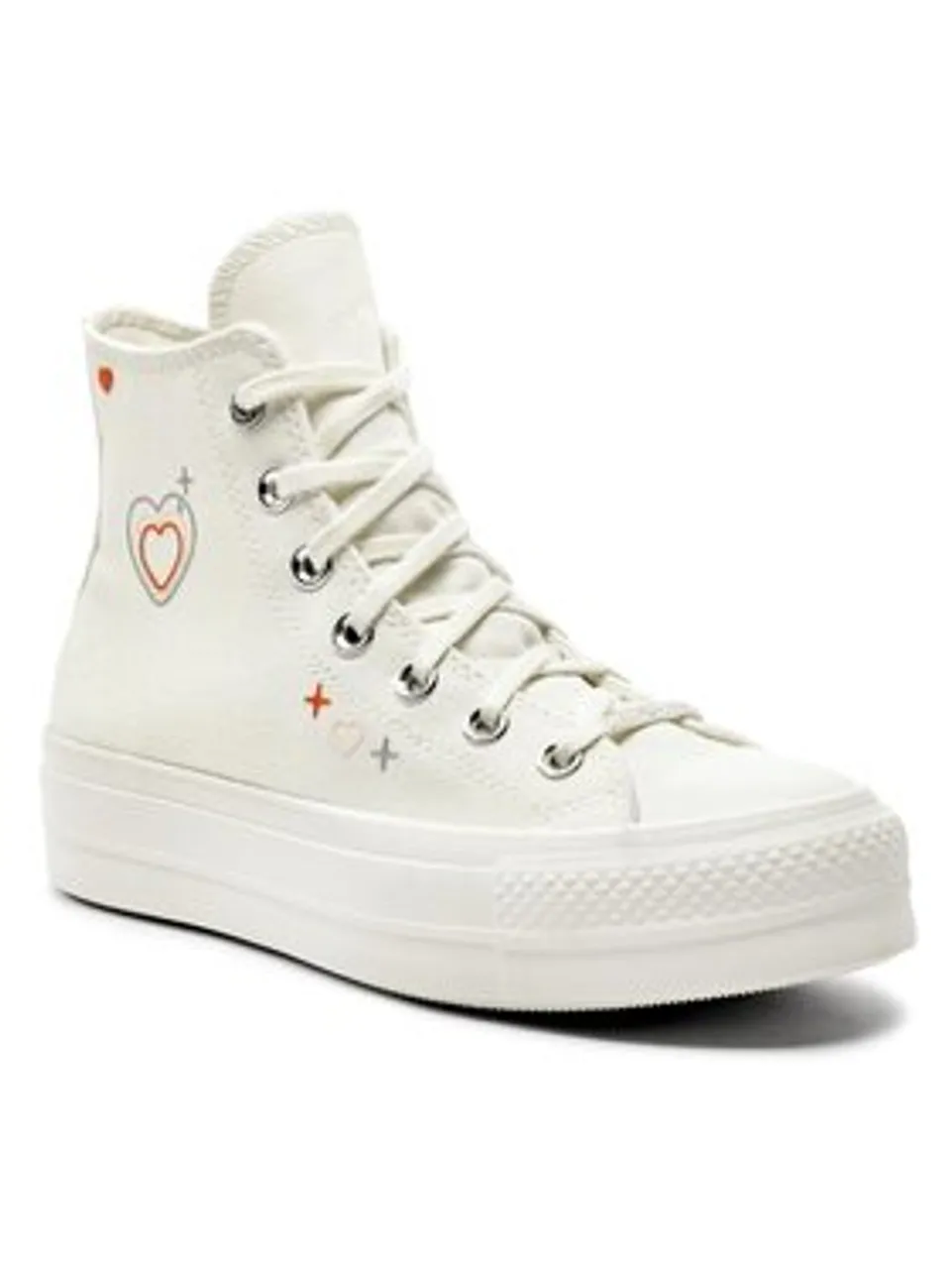 Converse Sneakers aus Stoff Chuck Taylor All Star Lift Platform Y2K A09114C Weiß