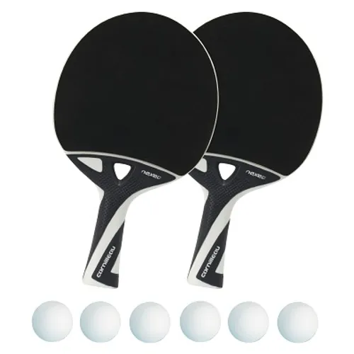 Cornilleau Tischtennisschläger-Set "Nexeo X70", Bälle Weiß