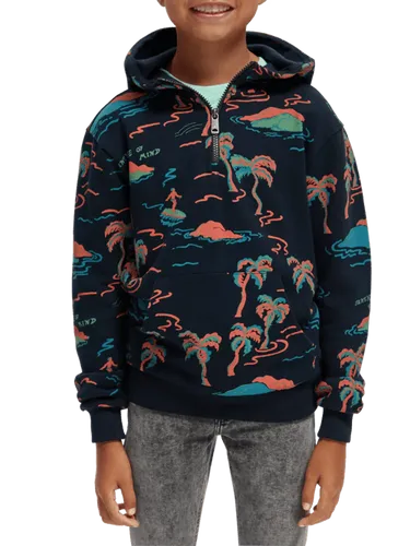 Cotton In Conversion relaxed-fit all-over printed hoodie - Größe 8 - Multicolor - Junge - Sweatshirthirt - Scotch & Soda