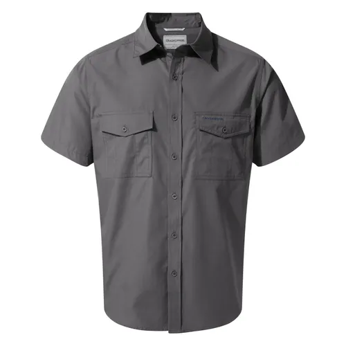 Craghoppers Kiwi SS Shirt Herren Kurzarmhemd blau/grau