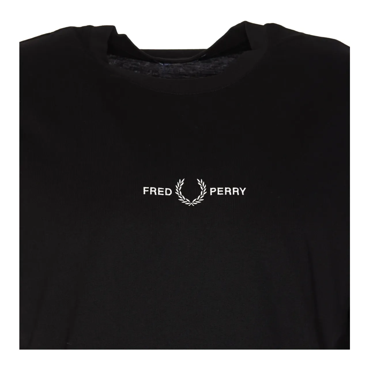 Crewneck Schwarzes Herren T-Shirt Fred Perry