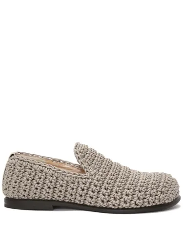 crochet-construction loafers