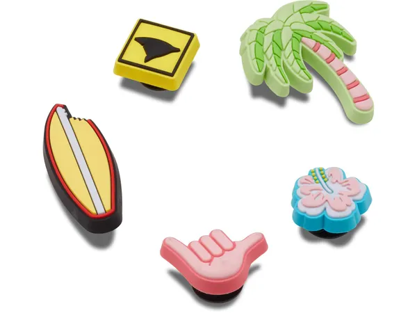 Crocs Unisex's Surfing 5 Pack Shoe Charms