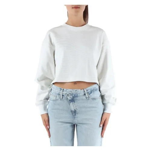 Cropped Baumwollpullover Calvin Klein Jeans