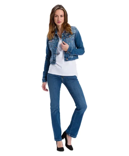 Cross Bootcut Jeans Lauren in Med Blue
