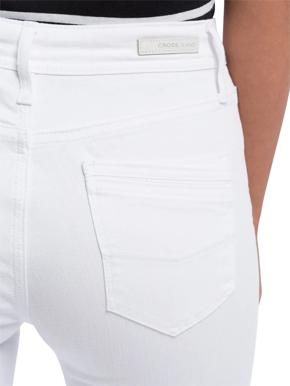 Cross Jeans Damen Jeans Anya - Slim Fit - Weiß - White