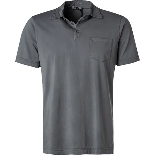 CROSSLEY Herren Polo-Shirt grau Baumwoll-Jersey