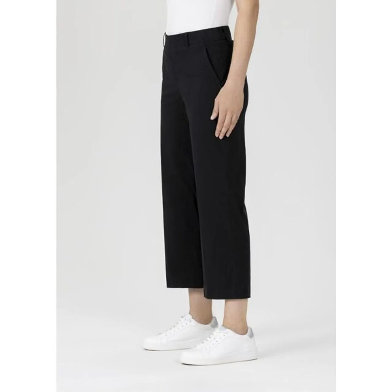 Culotte STEHMANN "FENJA" Gr. 38, N-Gr, schwarz, 900 Damen Hosen Culottes Hosenröcke mit elastischem Bund und geradem Bein