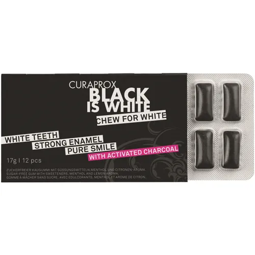 Curaprox White Is Black Black Is White ToGo Tuggummi 12 Pack