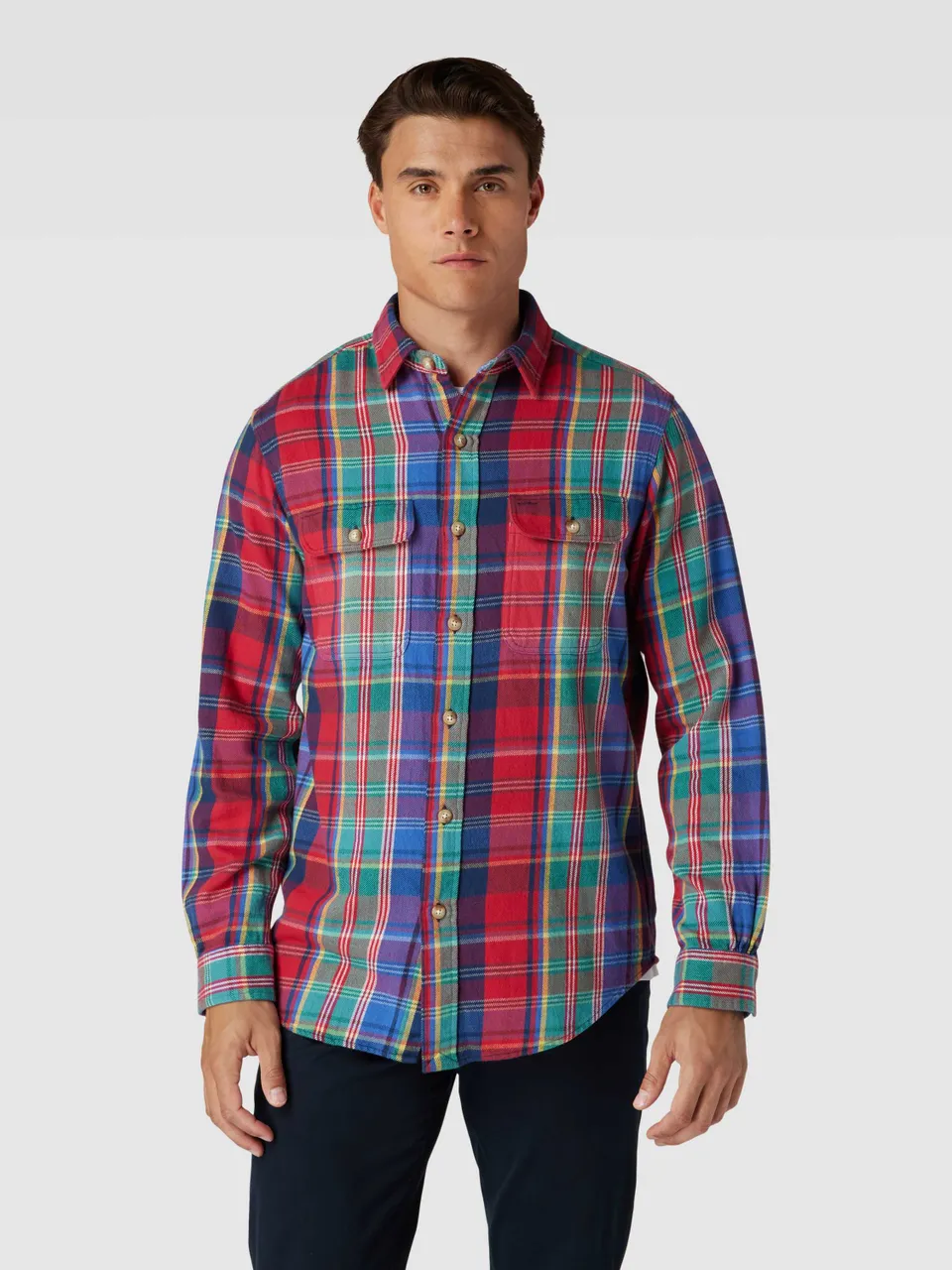 Custom Fit Freizeithemd mit Allover-Muster