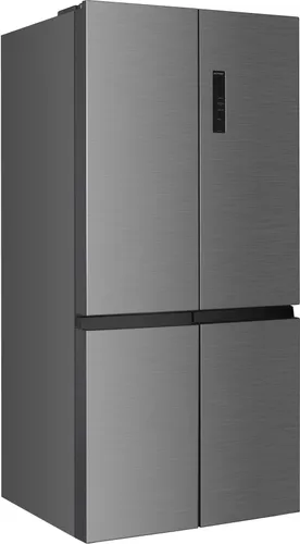 D (A bis G) HANSEATIC Multi Door Kühlschränke NoFrost, Multizone, Display, Türalarm silberfarben (edelstahl optik) Kühl-Gefrierkombinationen