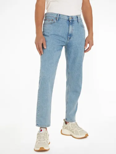 Dad-Jeans TOMMY JEANS "DAD JEAN RGLR" Gr. 33, Länge 34, blau (mid blue) Herren Jeans Regular Fit im 5-Pocket-Style