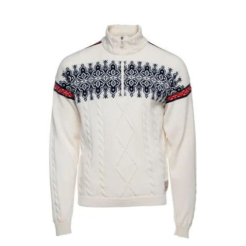 Dale of Norway Aspøy Masc Sweater - Pullover - Herren Offwhite Navy Mustard Rasberry XL