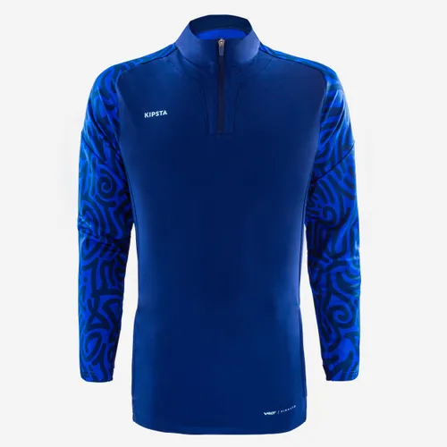 Damen/Herren Fussball Sweatshirt 1/2 Zip - Viralto Letters marineblau/blau