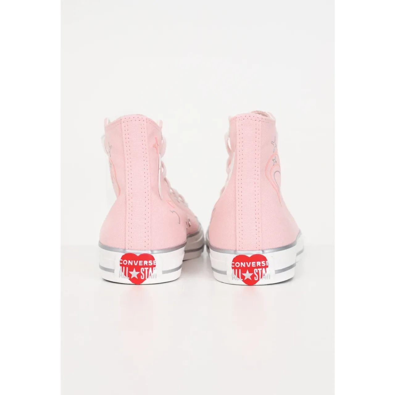 Damen Sneakers mit rosa Herzen Converse