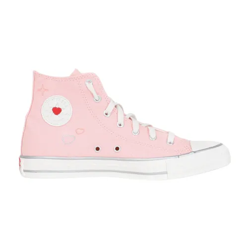 Damen Sneakers mit rosa Herzen Converse