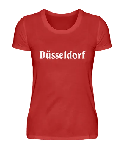 Damen T-Shirt Düsseldorf Rot