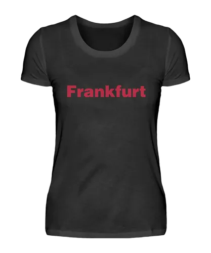 Damen T-Shirt Frankfurt Schwarz