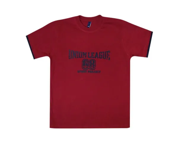 Dave's Rundhalsshirt Übergrößen T-Shirt Herren Union League rot DAVE´S